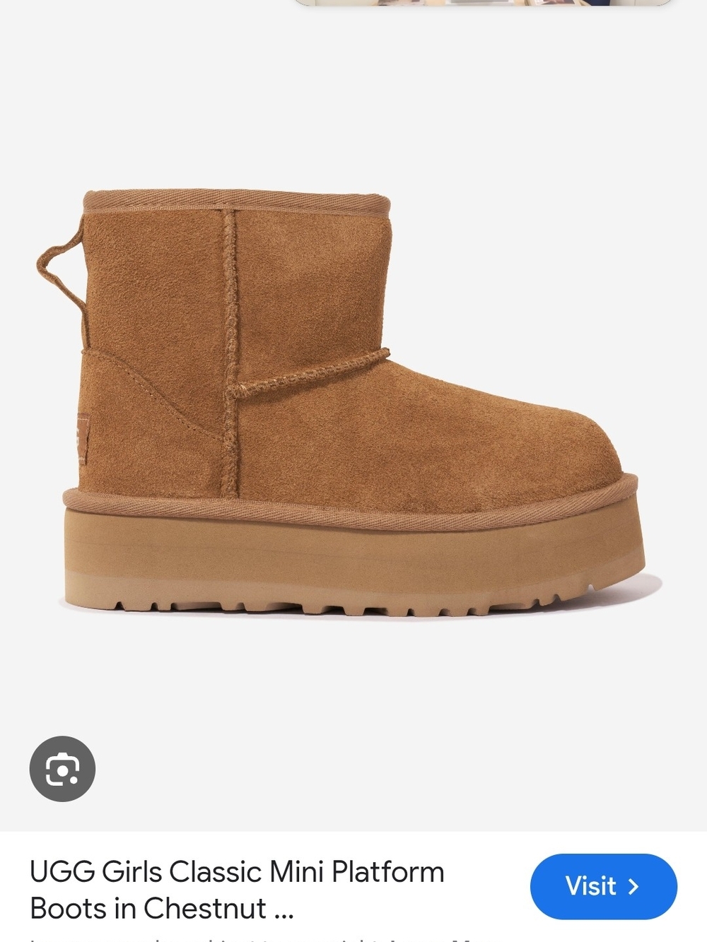 UGG Classic Mini Platform Boot in Chestnut  Girl's 2
